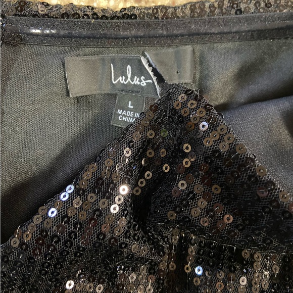 NWOT Lulus Power of Love Black Sequin Strapless Jumpsuit - Picture 13 of 14